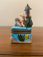Porcelain Trinket Box Sea Creatures

