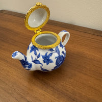 Porcelain Small Teapot Trinket Box