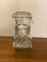 Glass Rocking Horse Cookie-Candy Jar-Canister with Hinged Lid AMICI
