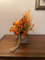 Floral Arrangement Centerpiece Autumn Thanksgiving Décor Scarecrow
