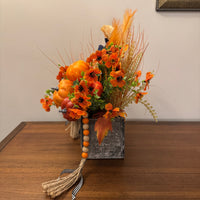 Floral Arrangement Centerpiece Autumn Thanksgiving Décor Scarecrow