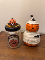 Halloween Glass Candy Jar and Decor
