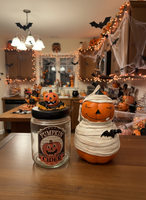 Halloween Glass Candy Jar and Decor
