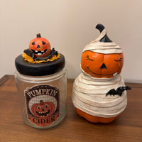 Halloween Glass Candy Jar and Decor