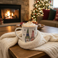 Peppermint and Pine Let's Get Cozy Gnomes Porcelain Coffee Tea Mug