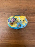 Vintage Limoges Porcelain Trinket Box Hand Painted in France
