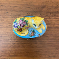 Vintage Limoges Porcelain Trinket Box Hand Painted in France