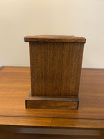 Vintage Wood Bohemian Style Japanese Jewelry Box with Mirror
