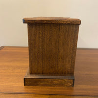 Vintage Wood Bohemian Style Japanese Jewelry Box with Mirror