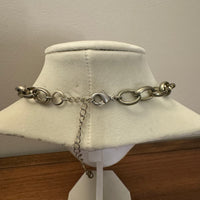 Iridescent Holographic Foil Chunk Resin Rhinestone Necklace