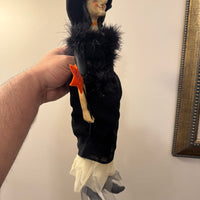 Hallmark Huntington Cassie Halloween Decor Figure Cloth Resin Feathers