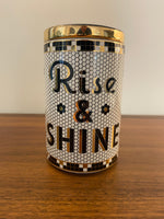 Anthropologie Rise and Shine Kitchen Canister Storage Container Bistro Art Deco Revival Tile Design Retired
