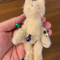 Vintage Articulated Plush Cat