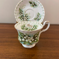 Royal Albert English Bone China May Cup Saucer Lily of the Valley