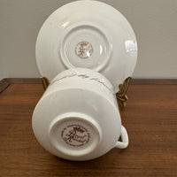 Vintage Royal Kendal Fortune Zodiac Cup and Saucer Reading Cup Bone China