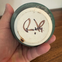 Vintage Handmade Ceramic Pottery Small Vase Signed