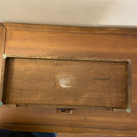 Vintage Wood Bohemian Style Japanese Jewelry Box with Mirror