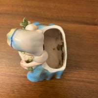 Vintage LEFTON "Olive" Lady with Vegetables Planter Vase Figurine