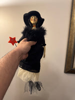 Hallmark Huntington Cassie Halloween Decor Figure Cloth Resin Feathers
