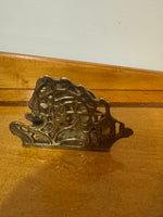 Vintage 1983 Teleflora Brass Letter-Mail Napkins Holder
