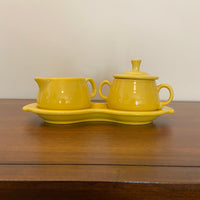 Fiesta-ware Sugar and Creamer Set with Tray P86 Post 86