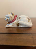 Vintage Japanese Franklin Mint Satsuma Cat Figurine 1986
