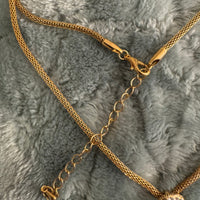 Gold Tone Crystal Rhinestone Serpent Snake Jewelry Collar Necklace