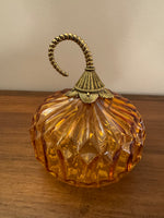 Martha Stewart Hand Blown Glass Pumpkin Halloween Fall Decor
