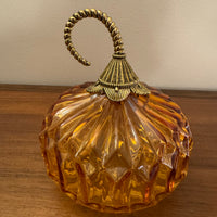 Martha Stewart Hand Blown Glass Pumpkin Halloween Fall Decor