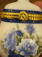 Vintage Mini Teapot Porcelain Trinket Box
