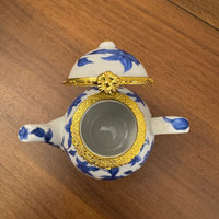 Porcelain Small Teapot Trinket Box