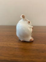 Vintage B&G Bing & Grondahl Denmark White Mouse Figurine 1728 FL READ
