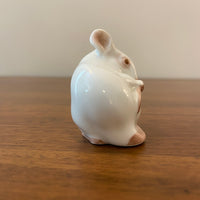 Vintage B&G Bing & Grondahl Denmark White Mouse Figurine 1728 FL READ