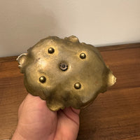 Antique Ornated Solid Brass Inkwell