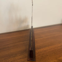 Vintage Engraved Brass Chariot with Krishna, Arjuna, and Hanuman on Wood Base