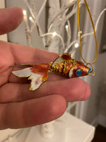 Enamel Cloisonne Style Koi Fish Pendant-Ornament
