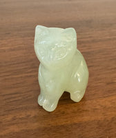 Vintage Jade Cat Kitten Figurine
