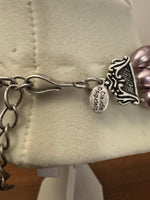 Claudia Agudelo 3 Strand Lavender Faux Pearls Necklace
