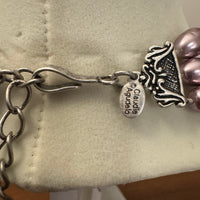 Claudia Agudelo 3 Strand Lavender Faux Pearls Necklace