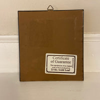 Vintage Italian 23kt Gold Leaf Miniature Reproduction of Master Piece Madonna