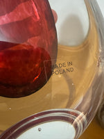 Poland Glass Art Teardrop Shaped Sculpture
