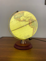 Antique Globe Illuminated World Globe Map Lamp
