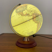 Antique Globe Illuminated World Globe Map Lamp
