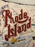 Catstudio The Geography Collection Rhode Island Embroidered Throw Pillow
