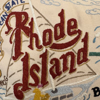 Catstudio The Geography Collection Rhode Island Embroidered Throw Pillow