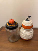 Halloween Glass Candy Jar and Decor
