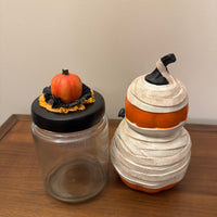 Halloween Glass Candy Jar and Decor