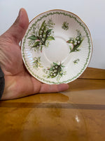 Queen’s Rosina China May Lily of the Valley Fine Bone China Teacup & Saucer Set
