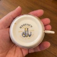 Regency Fine Bone China England Teacup & Saucer Red Poppy Floral