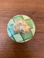 Vintage Limoges Porcelain Trinket Box Kitty
